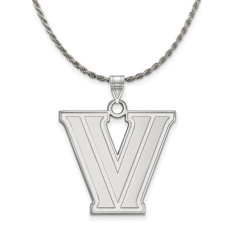Sterling Silver Villanova U. Xl 'V' Pendant Necklace - 24 Inch
